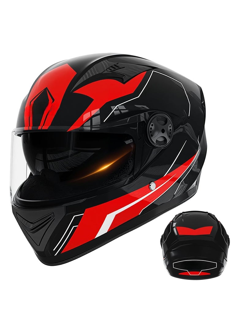 عام خوذة دراجة نارية تغطي الوجه بالكامل، خفيفة الوزن، مقاومة للصدمات، مزودة ببطانة تسمح بمرور الهواء، وهي ملحق رائع للقيادة، وخوذة سباق مناسبة لجميع الفصول، وللرجال والنساء على حد سواء. - Image 1